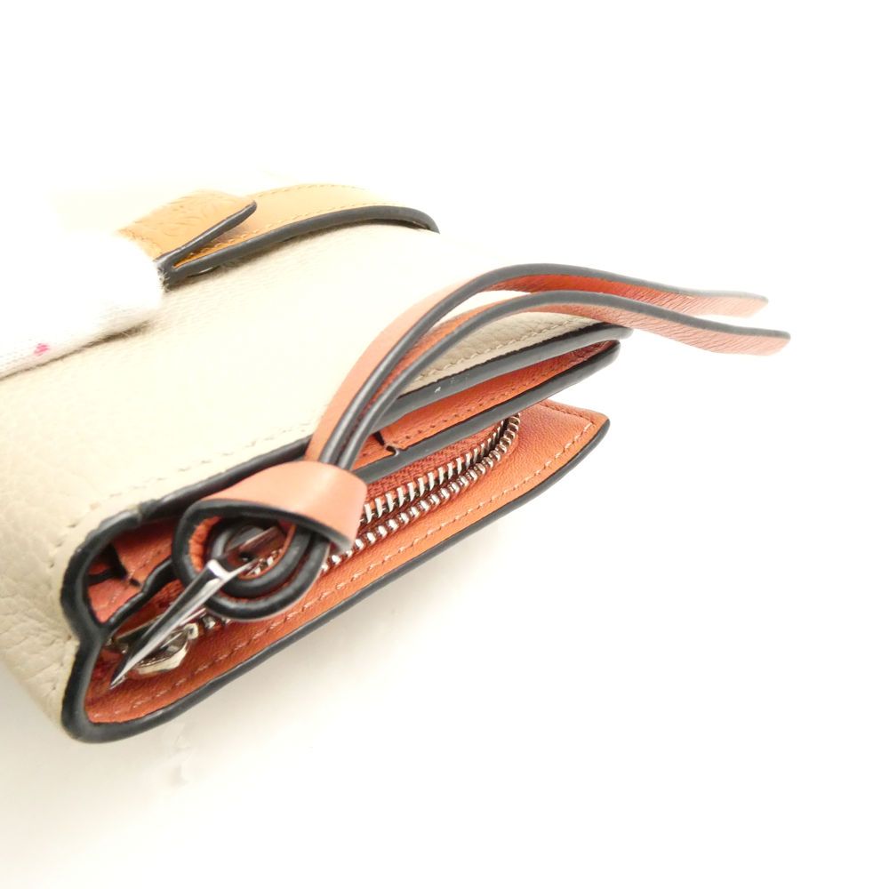 LOEWE ロエベ コンパクト ジップウォレット 財布 ライトオーツ ハニー