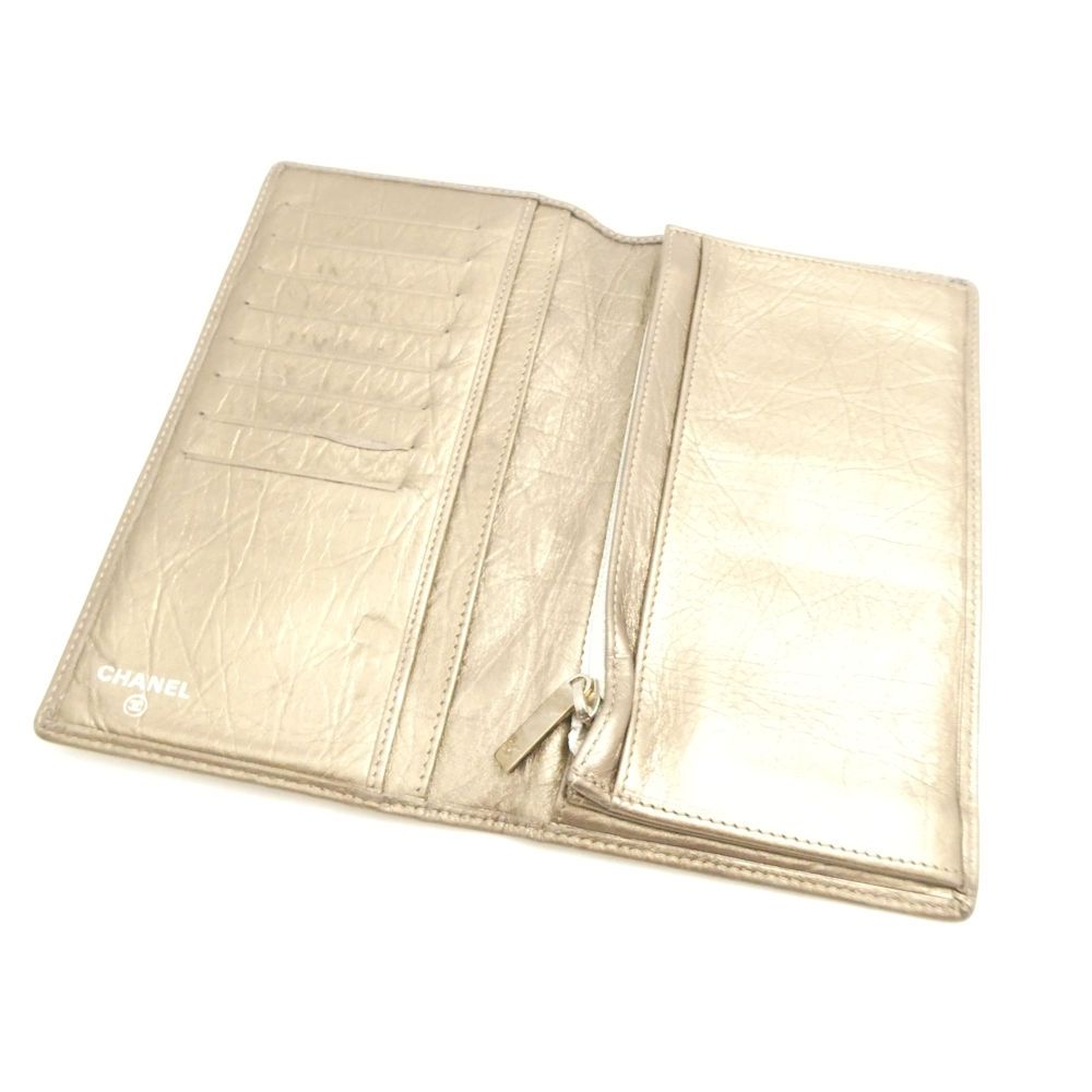 CHANEL シャネル カンボンライン 長財布 ココマーク メタリック サイフ