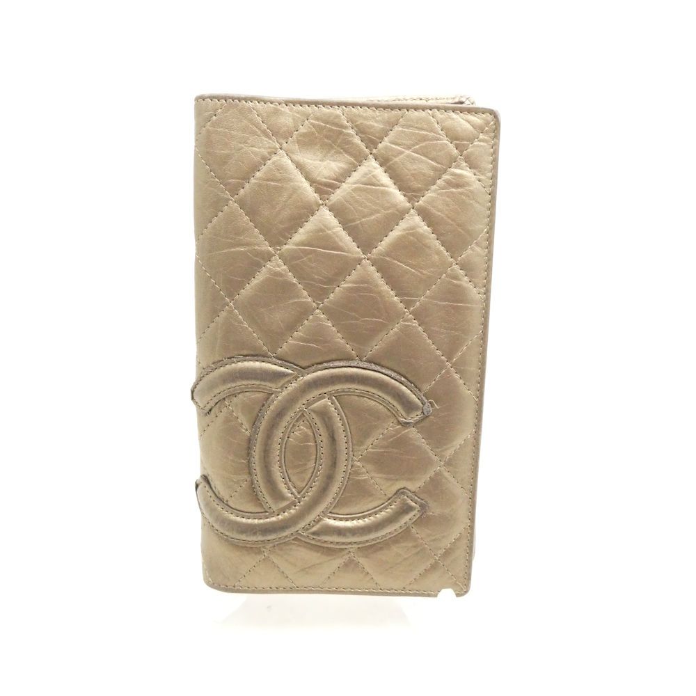 CHANEL シャネル カンボンライン 長財布 ココマーク メタリック サイフ
