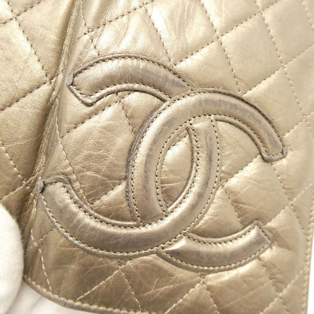 CHANEL シャネル カンボンライン 長財布 ココマーク メタリック サイフ