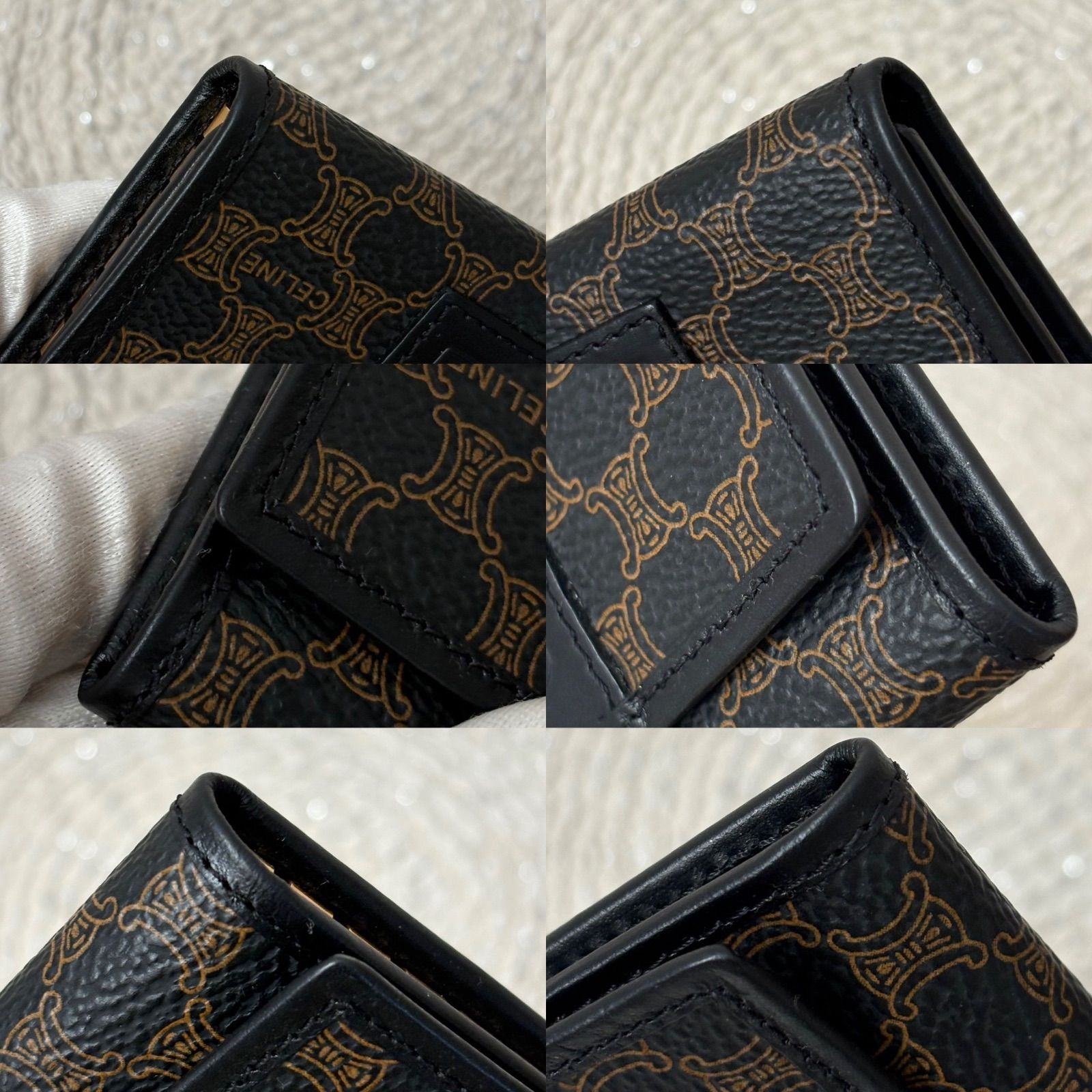 箱付き】【極美品】 セリーヌ 6連キーケース ブラック系 ブラック系