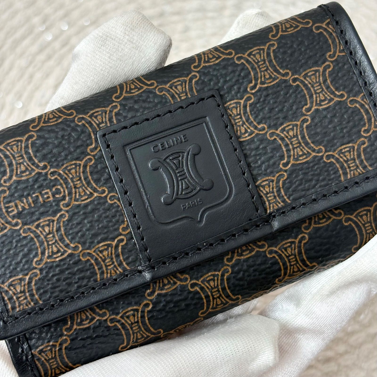 箱付き】【極美品】 セリーヌ 6連キーケース ブラック系 ブラック系