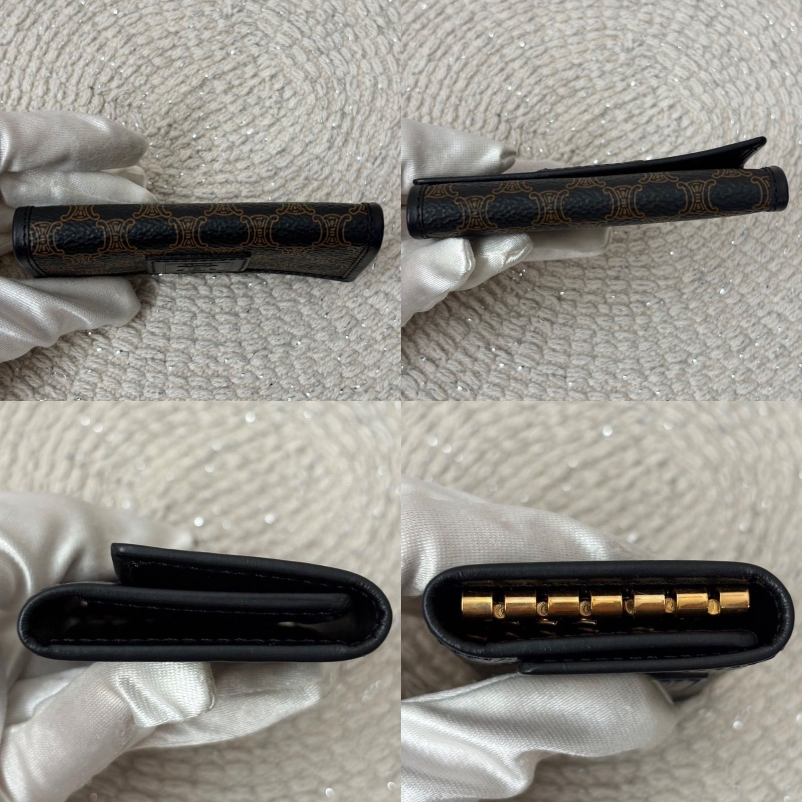 箱付き】【極美品】 セリーヌ 6連キーケース ブラック系 ブラック系