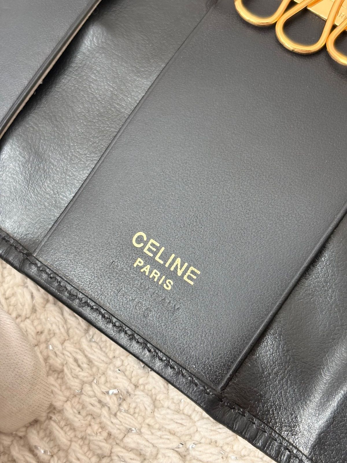 箱付き】【極美品】 セリーヌ 6連キーケース ブラック系 ブラック系