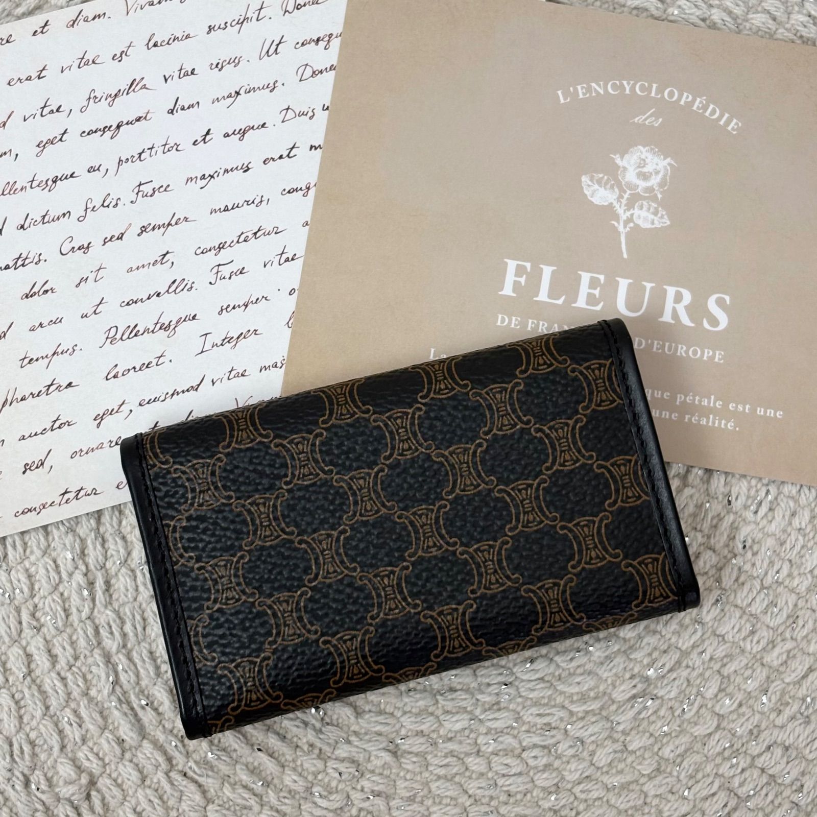 箱付き】【極美品】 セリーヌ 6連キーケース ブラック系 ブラック系