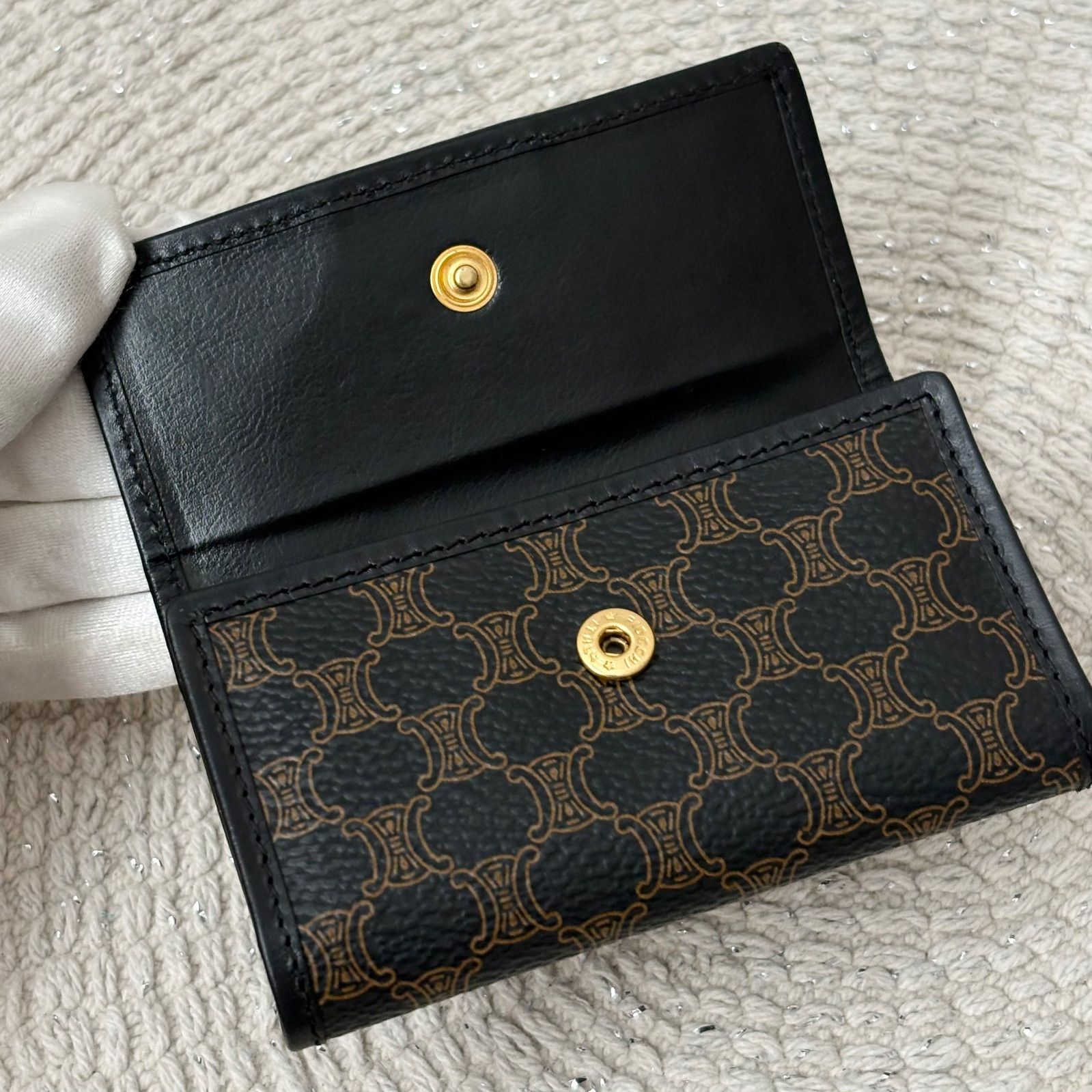 箱付き】【極美品】 セリーヌ 6連キーケース ブラック系 ブラック系