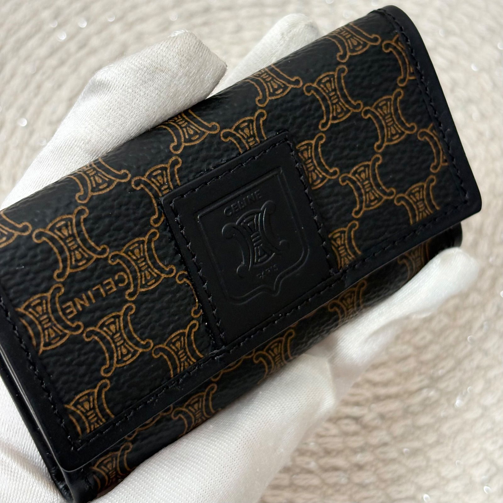 箱付き】【極美品】 セリーヌ 6連キーケース ブラック系 ブラック系