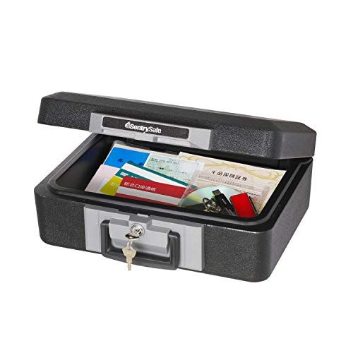 迅速に発送 SENTRY セントリー 金庫 家庭用 UL規格 30分 耐火 手提げ 収納ボックス 鍵付き 7 L A 4 フラットキー ブラック 1160 BK d 6 e cd c