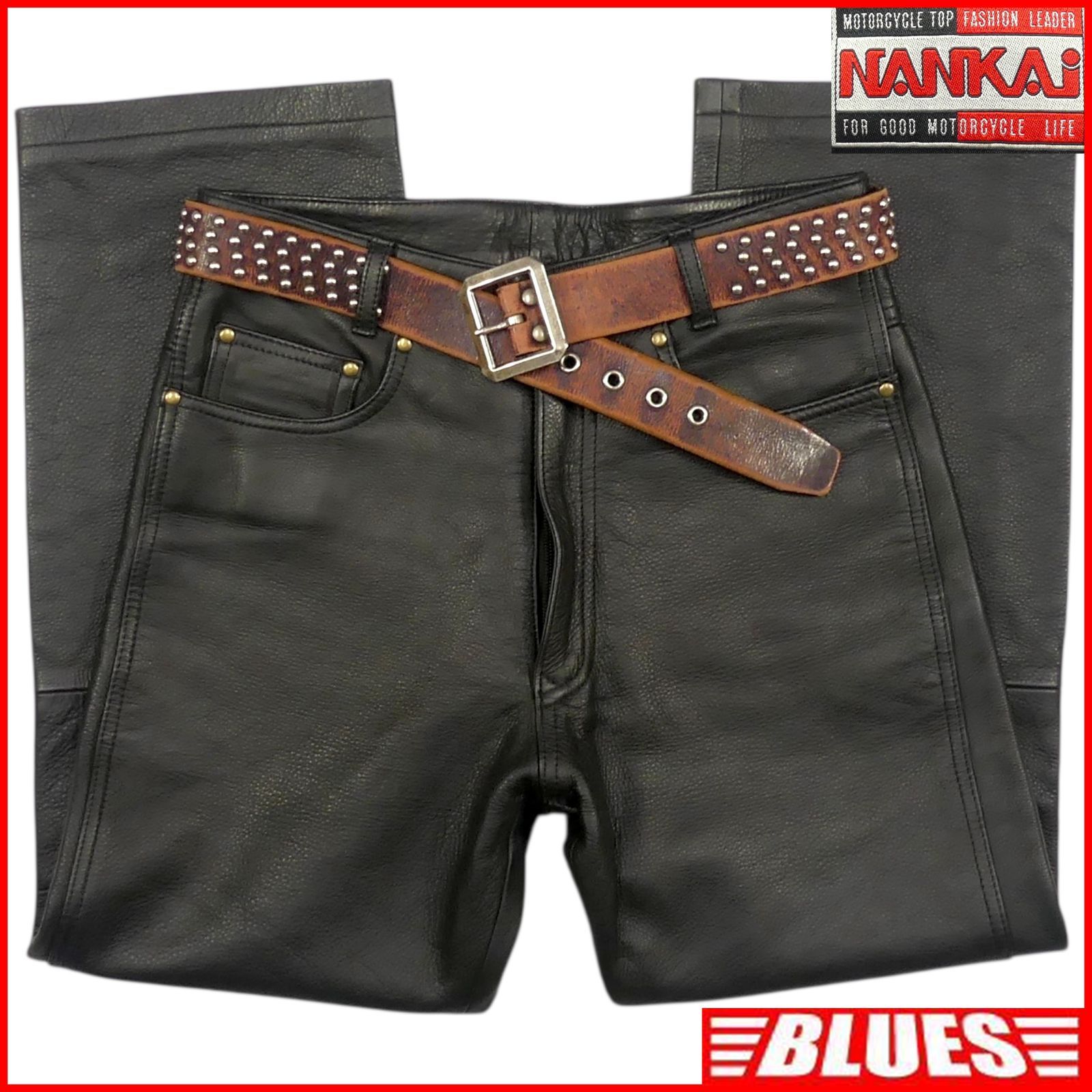 【NANKAI ナンカイ】レザーパンツ LL 美品 Amazon | 南海部品 NANKAI（ナンカイ） レザーパンツ ブラック/グレー