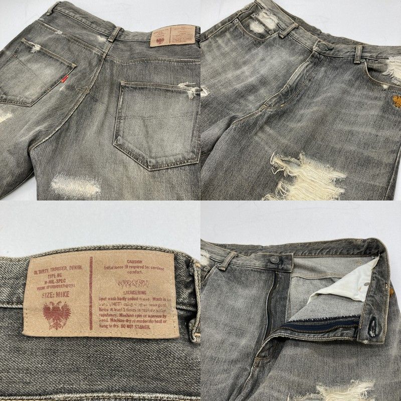 WTAPS ダブルタップス クラッシュデニムパンツ ダメージ加工 初期タグﾞ