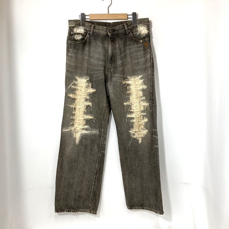 WTAPS ダブルタップス クラッシュデニムパンツ ダメージ加工 初期タグﾞ