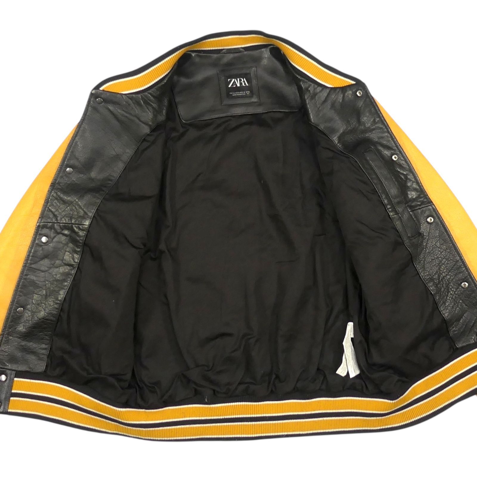 ZARA ザラ スタジャン L 古着 レザーブルゾン ジャンパー 本革 40 黒