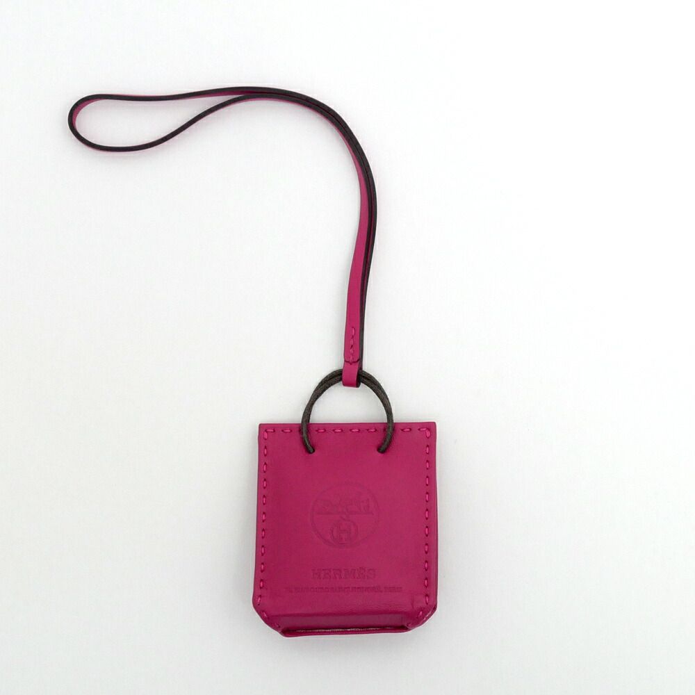 HERMESシヨッパーチャーム サックオランジュ 新品HERMESショッパー