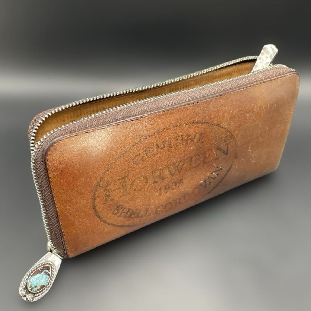 7SENSE HORWEENシェルコードバン ロゴスタンプ TOPターコイズ