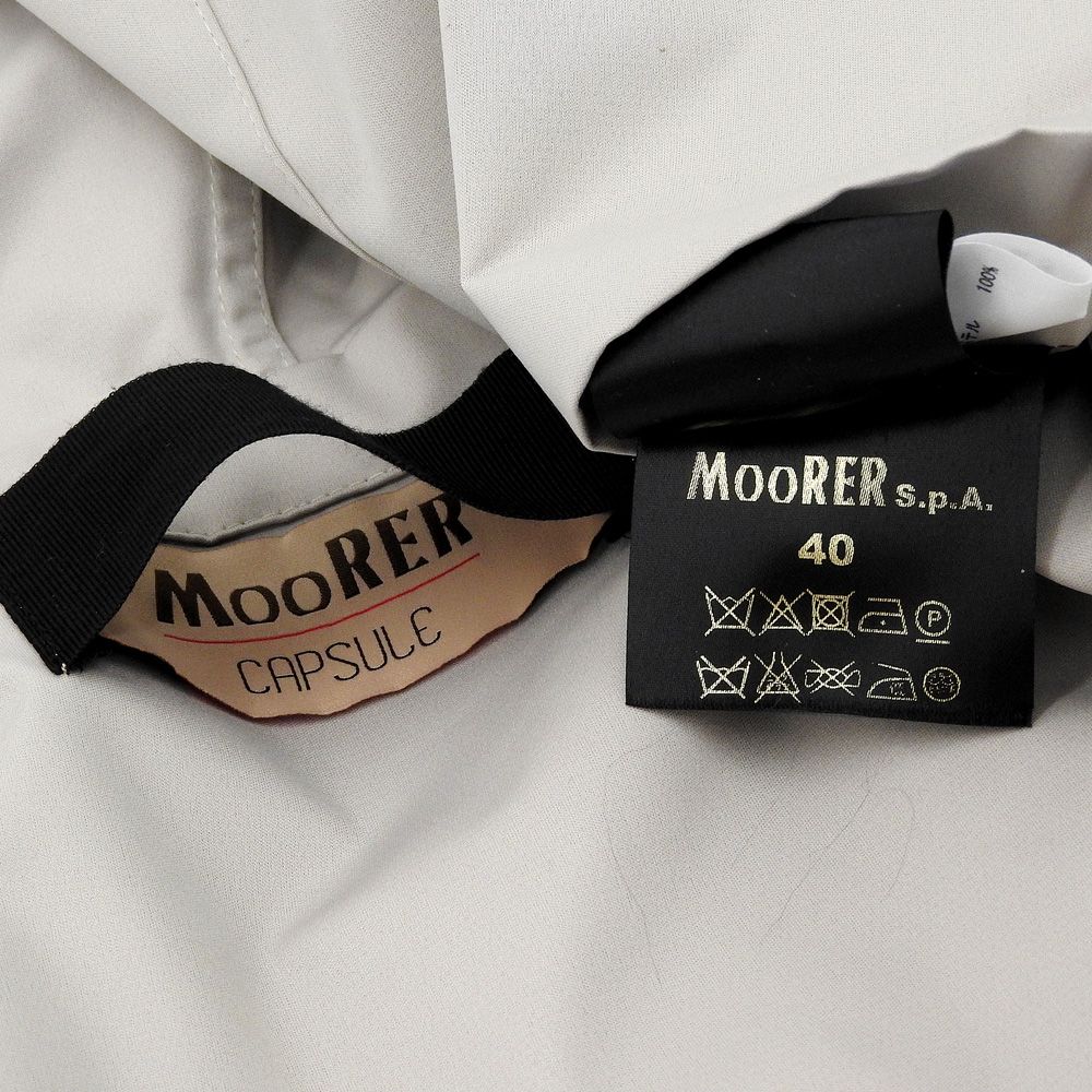 超美品 ムーレー MooRER ウール混ナイロン フーデッドジャケット  