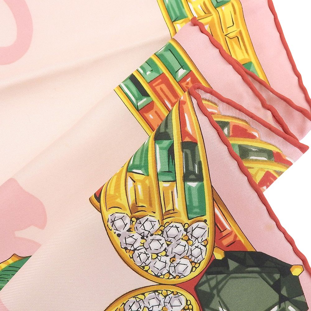 超美品 カルティエ CARTIER ヴィンテージ フランス製 シルクスカーフ