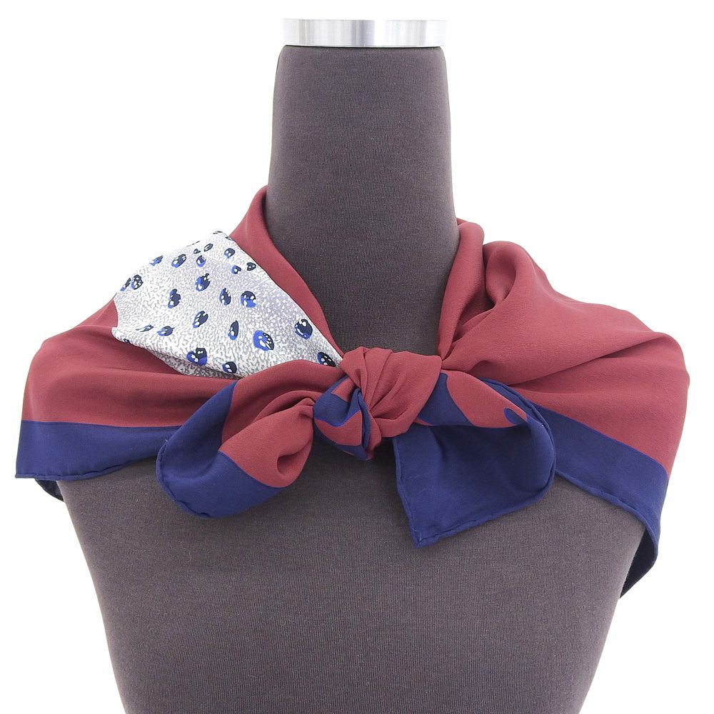 美品 カルティエ CARTIER ヴィンテージ フランス製 シルクスカーフ