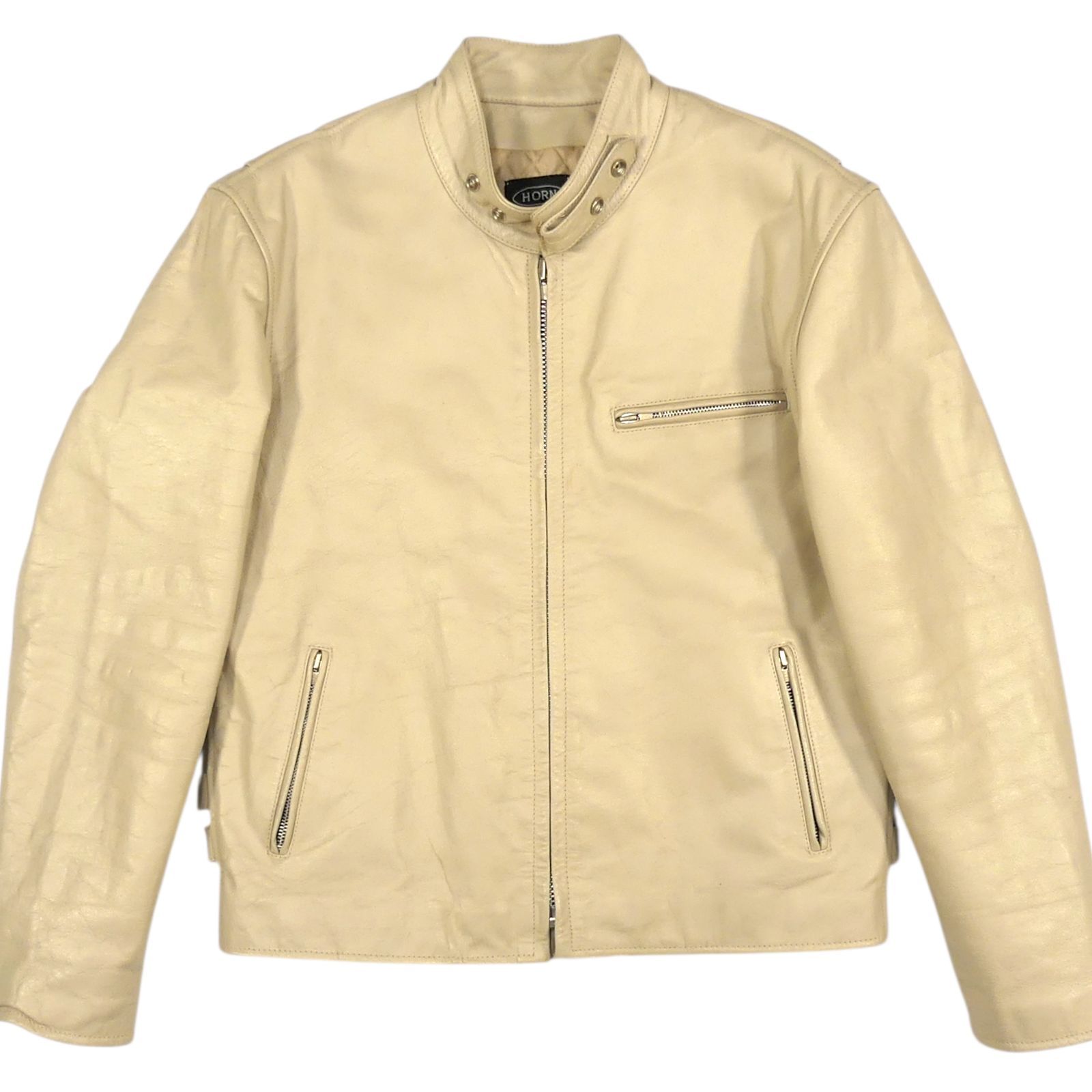 【L】HORN WORKS ホーンワークス 本革 レザー ライダース ジャケット Horn Works 本革 UKタイプ ダブルライダースジャケット メンズ ホーン