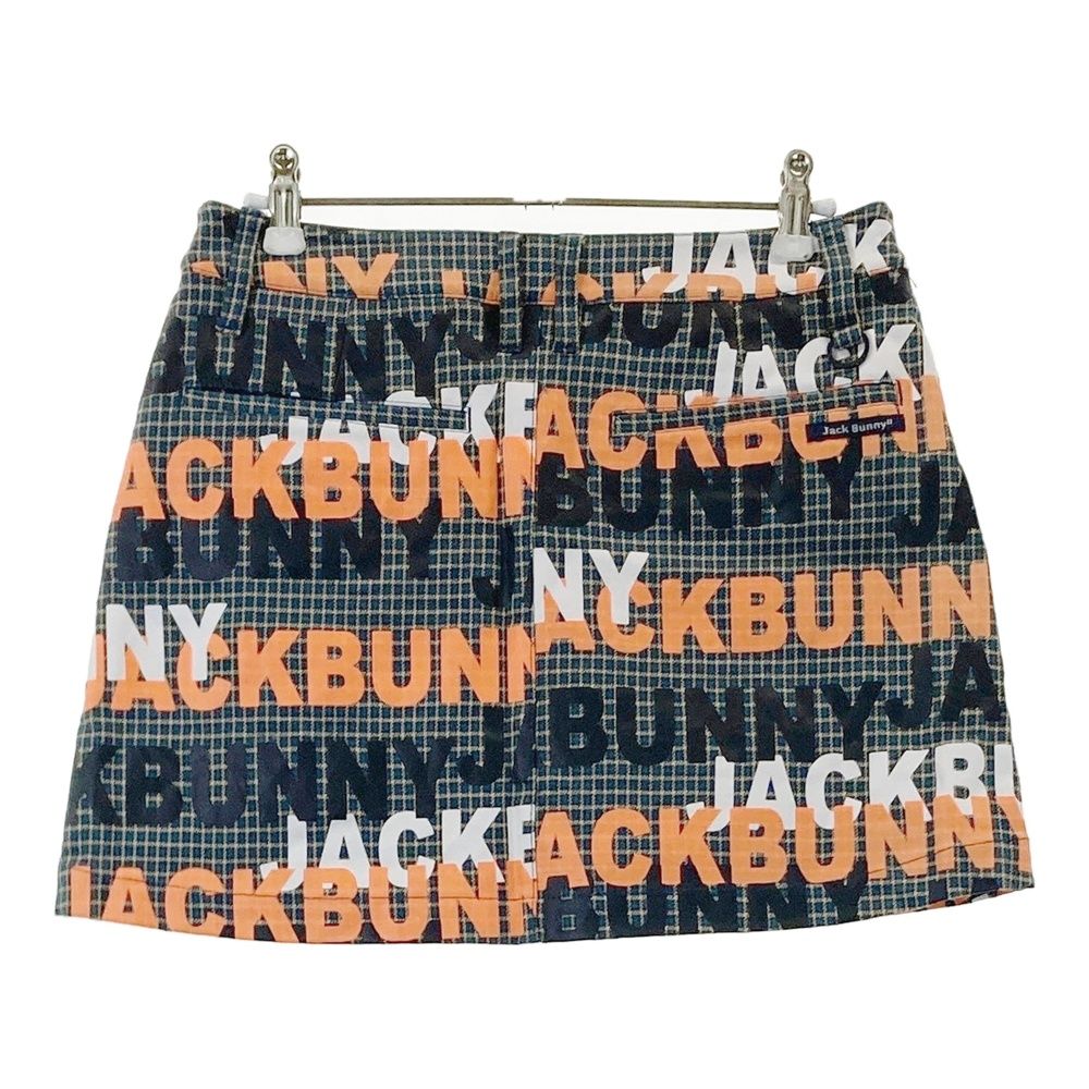 【未使用】 Jack Bunny ジャックバニー ロゴ スカート総柄 オレンジ サイズ：1 JACK BUNNY ジャックバニー インナー付スカート ロゴ