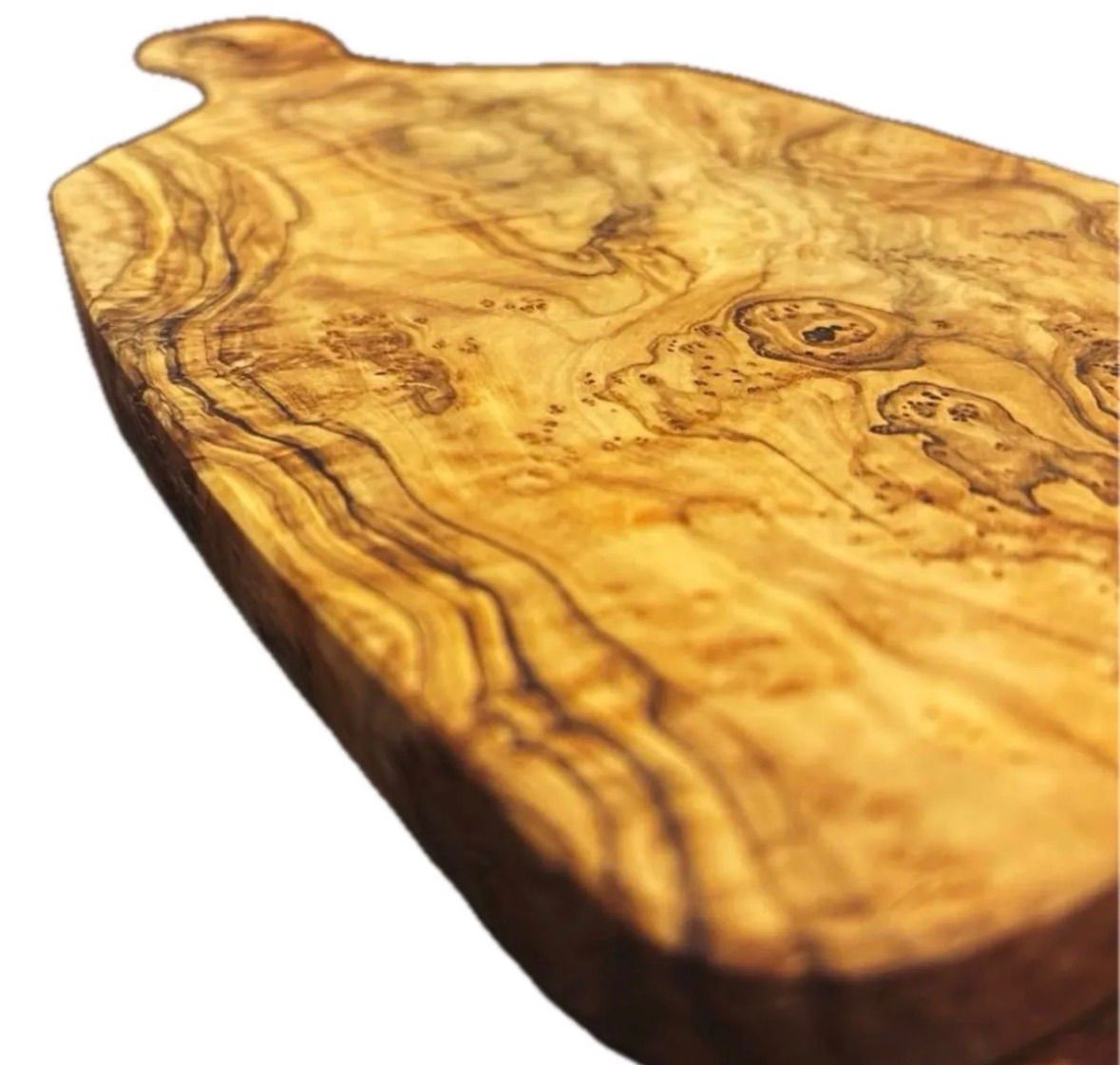 AfricanSquare】オリーブハンドルカッティングボードL ハンドメイド