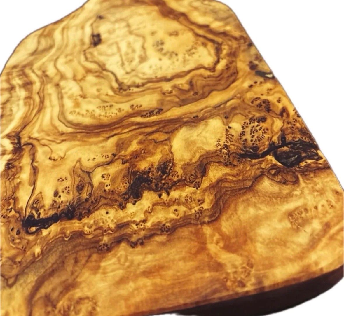 AfricanSquare】オリーブハンドルカッティングボードL ハンドメイド