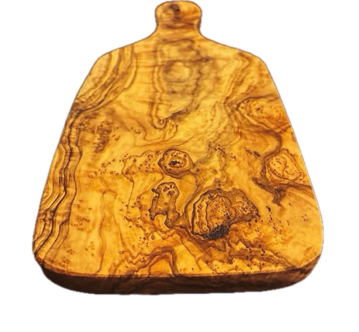 AfricanSquare】オリーブハンドルカッティングボードL ハンドメイド