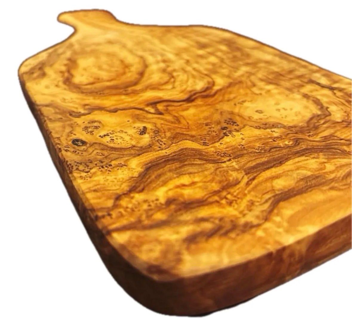 AfricanSquare】オリーブハンドルカッティングボードL ハンドメイド