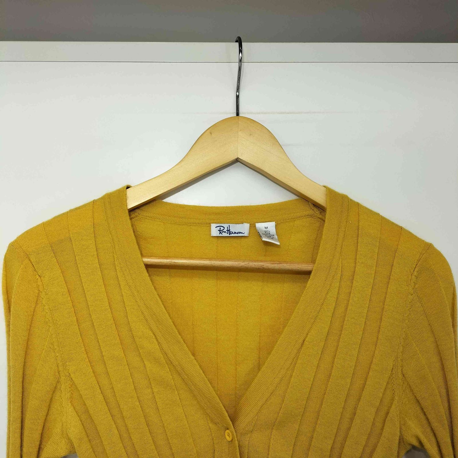 ロンハーマン Ron Herman カシミヤ100 リブ カーディガン レディース