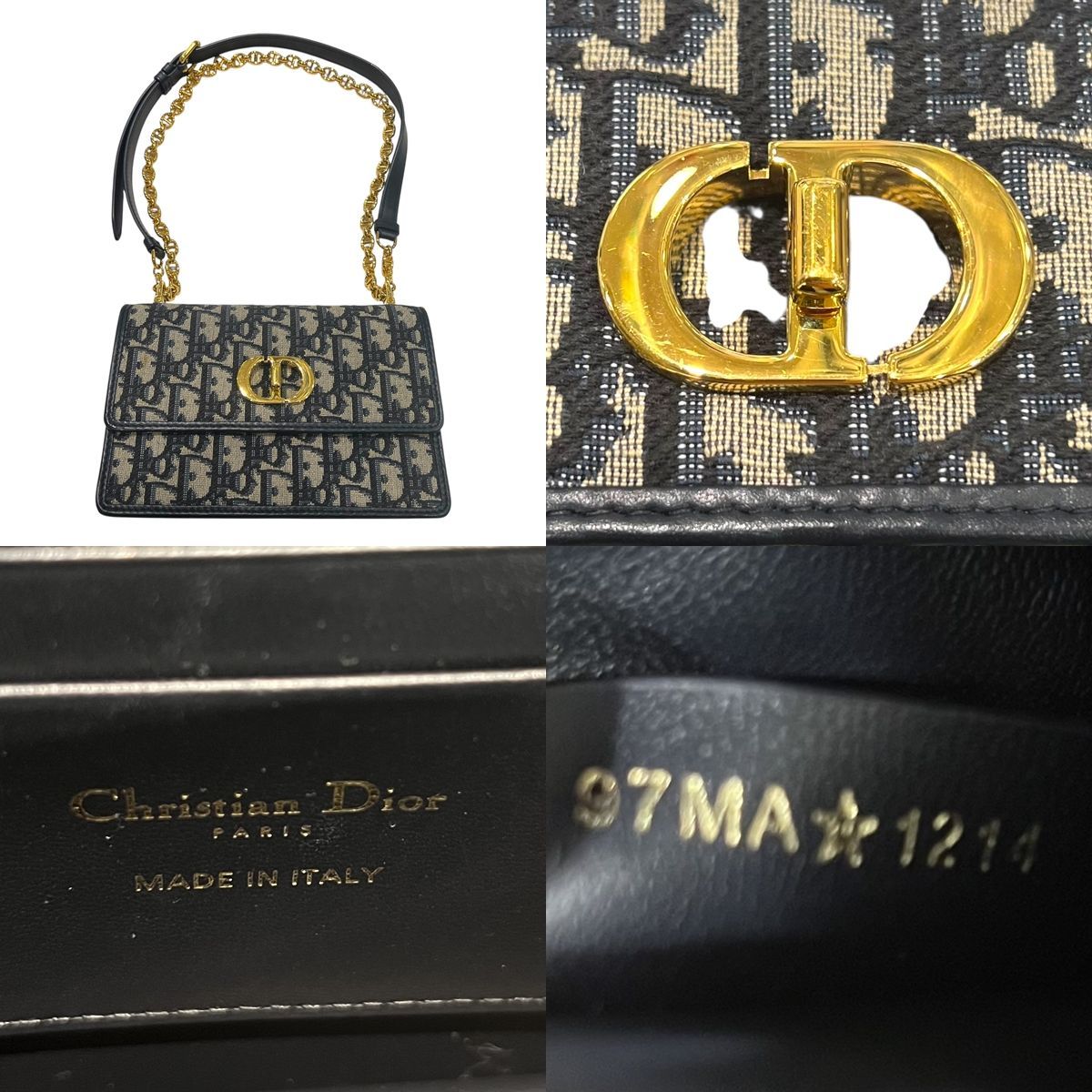 【中古】 Christian Dior クリスチャン・ディオール S5169UTZQ_M928 Miss Caro ミニバッグ オブリーク ジャカード ショルダーバッグ  ゴールド金具 25027302 SA 中古】 Christian Dior クリスチャン・ディオール S5169UTZQ_M928 Miss