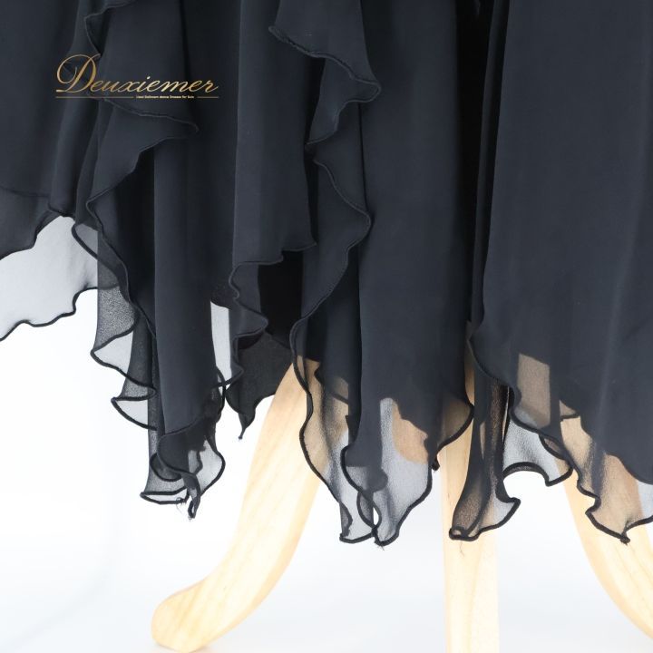 社交ダンス 衣装 スカート ブラック系 チャコット Chacott レッスン