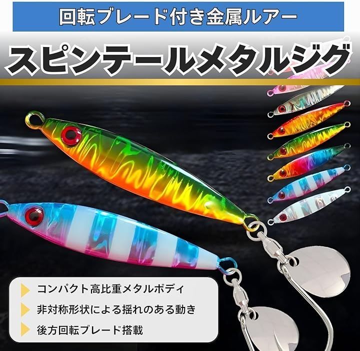 RENASYS メタルジグ ブレードジグ 8個セット 釣りルアー 金属鉄板 回転