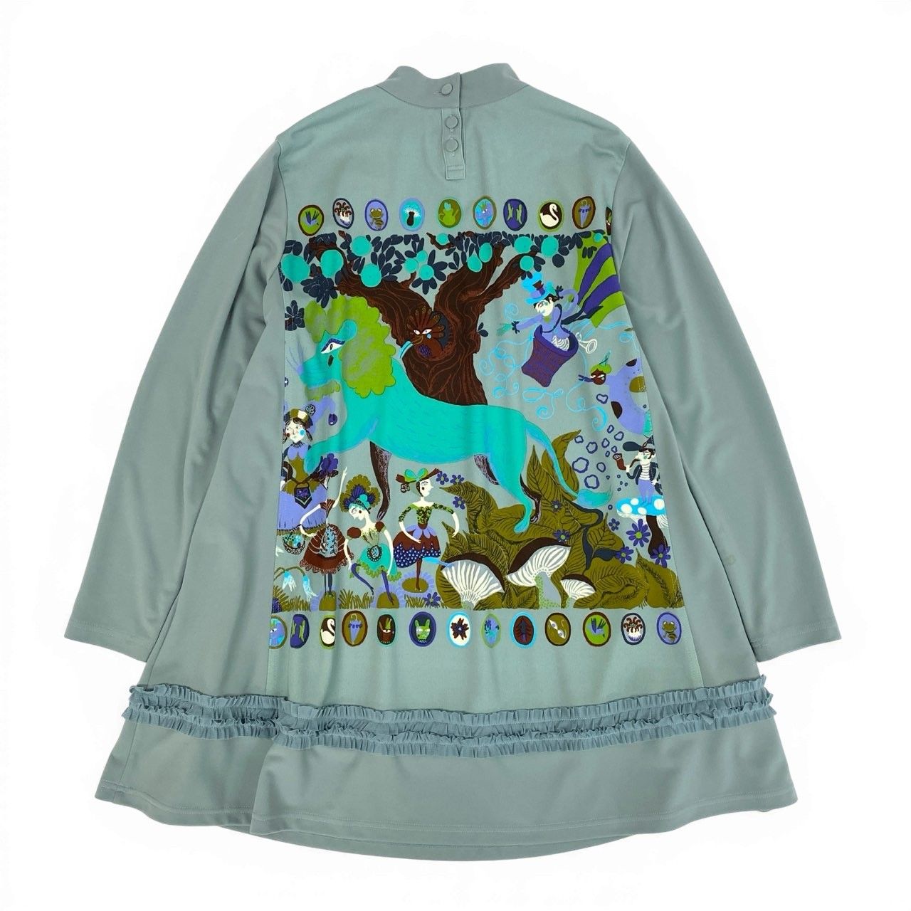 81a23 TOKUKO 1er VOL トクコプルミエヴォル 長袖ワンピース Aライン