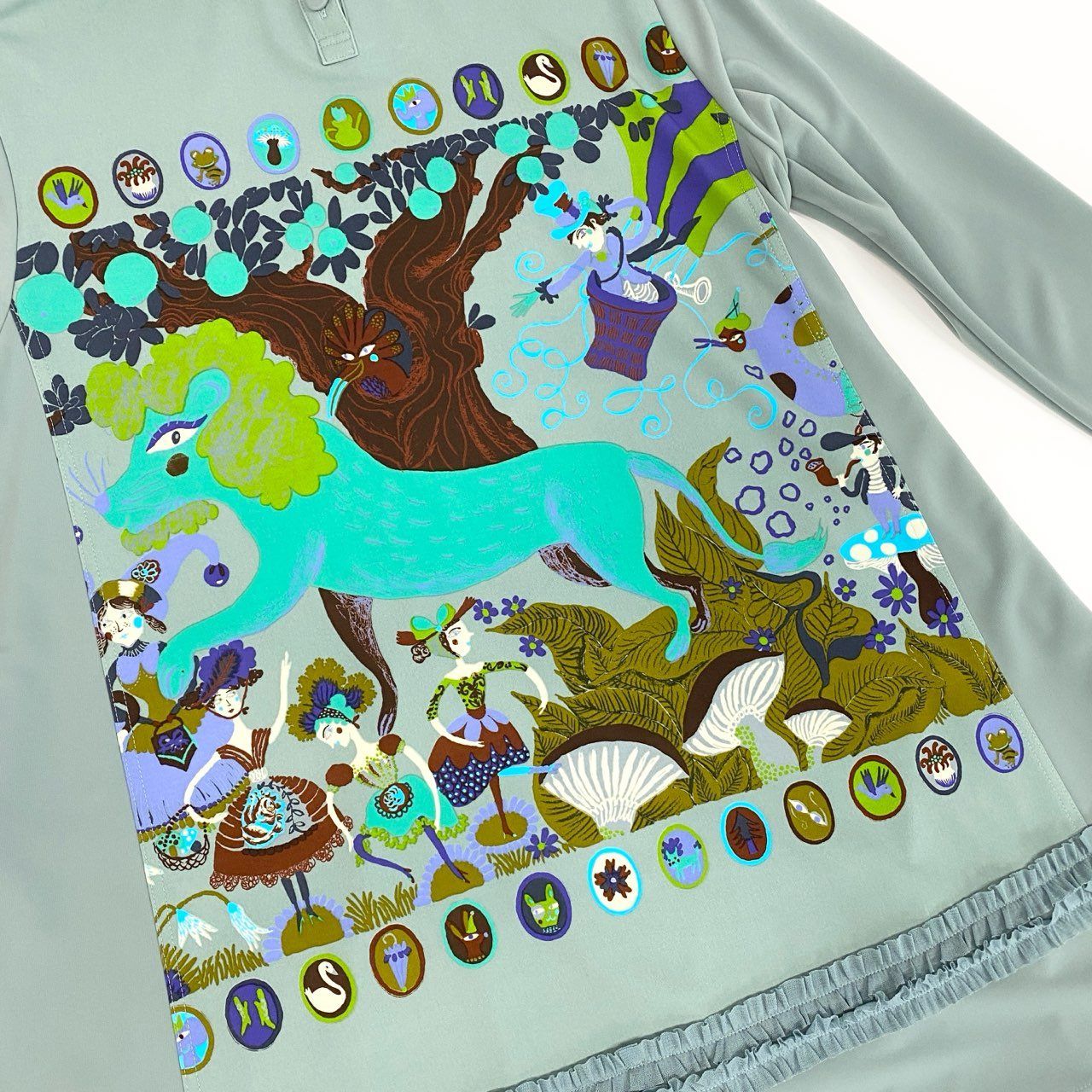 81a23 TOKUKO 1er VOL トクコプルミエヴォル 長袖ワンピース Aライン