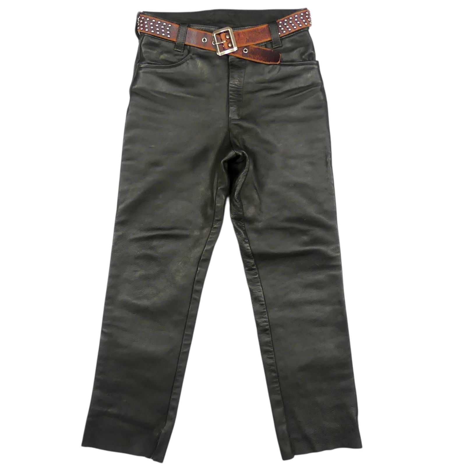 Vanson バンソン レザーパンツ W33 本革 メンズ 革パンツ 本皮 USA製