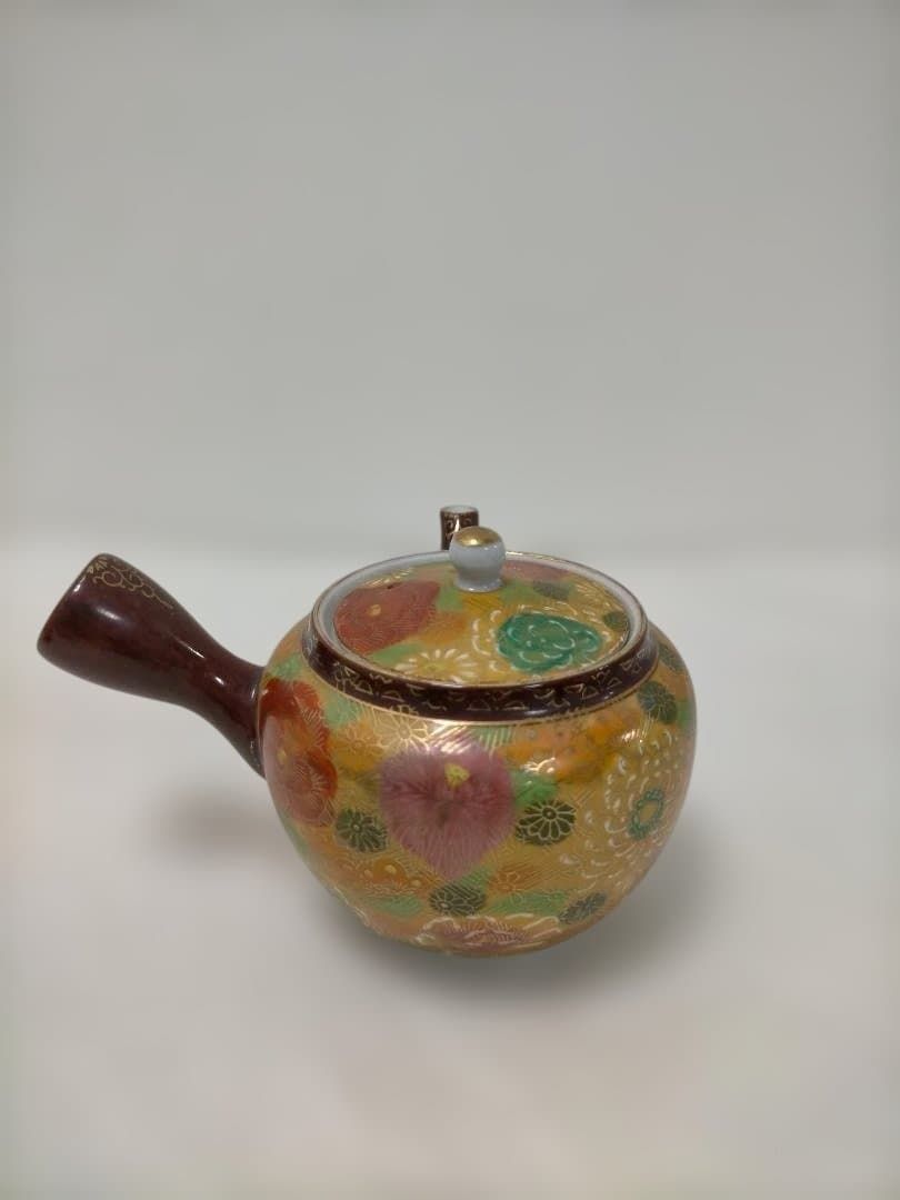 送料無料】 九谷焼 急須 湯呑4客 茶托4枚 湯冷まし 茶器セット 色絵