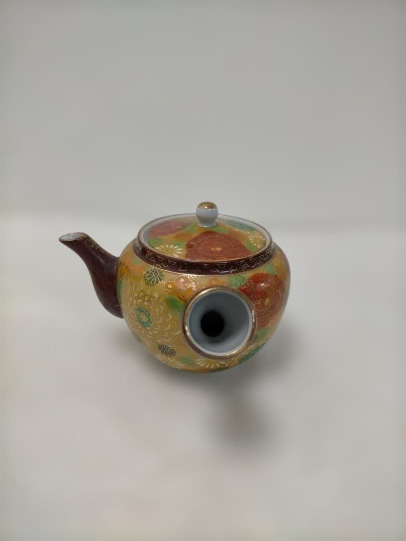 送料無料】 九谷焼 急須 湯呑4客 茶托4枚 湯冷まし 茶器セット 色絵