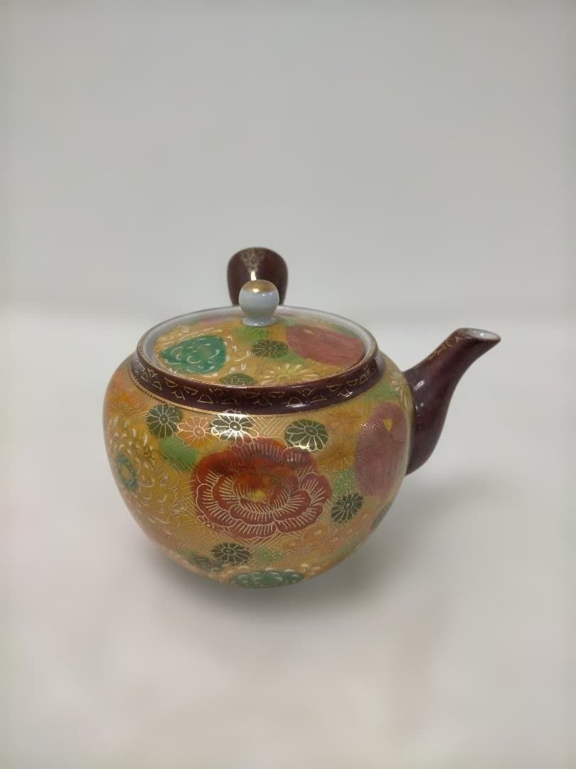 送料無料】 九谷焼 急須 湯呑4客 茶托4枚 湯冷まし 茶器セット 色絵