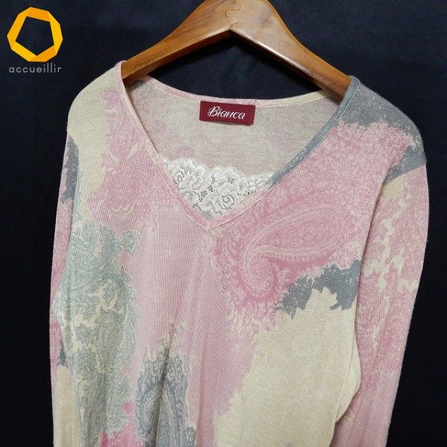 インポートロッサ　inport rossa アイボリーレーストップス wnc bianca インポートロッサ import Rossa カットソー ニット レース