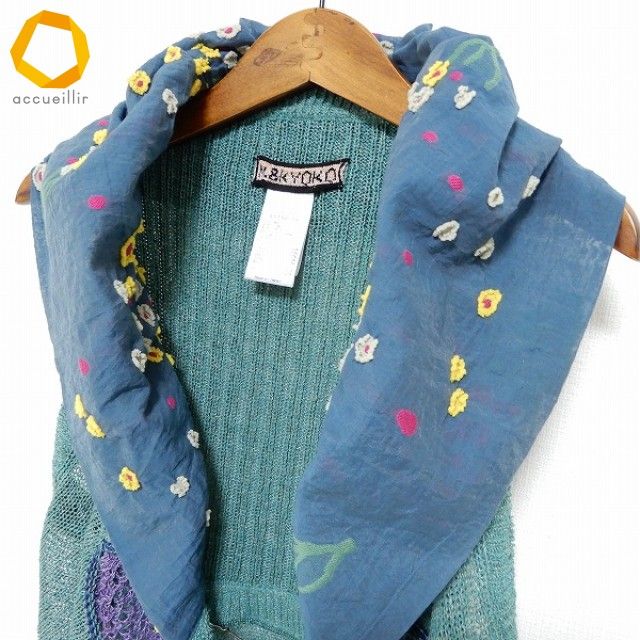 snc エム&キョウコ M.&KYOKO ベスト ジレ F 青系 緑系 マルチ ニット