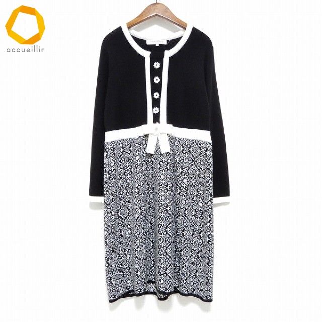 スーパービューティー　　ニットワンピース　サイズ42 other - スーパービューティ ニットワンピース 42 XL 紺 ネイビー 長袖