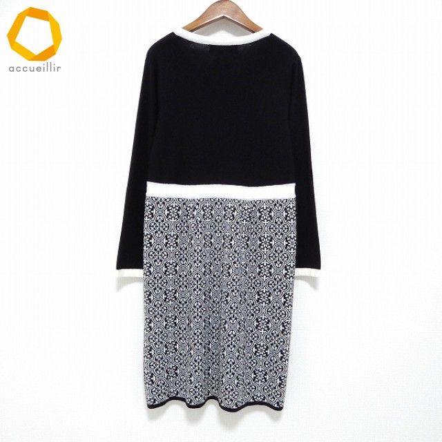 wnc スーパービューティー Super Beauty ニット ワンピース 42 黒