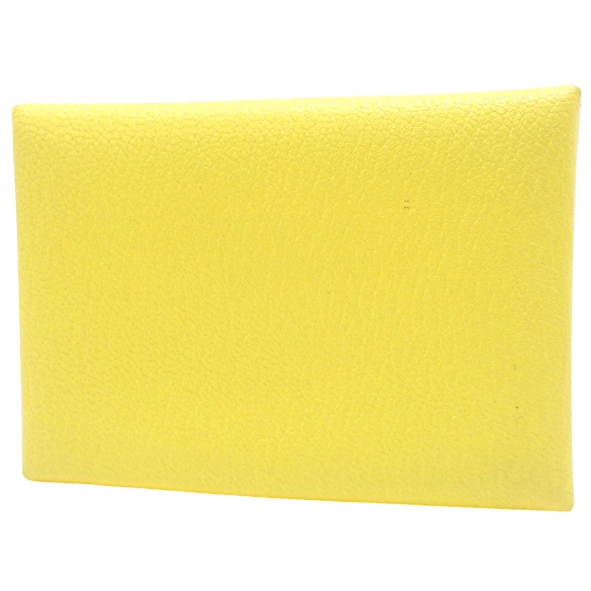 HERMES エルメス　カルヴィデュオ イエロー シェーブル HERMES(エルメス) カルヴィ デュオ ライム イエロー黄 シェーブル