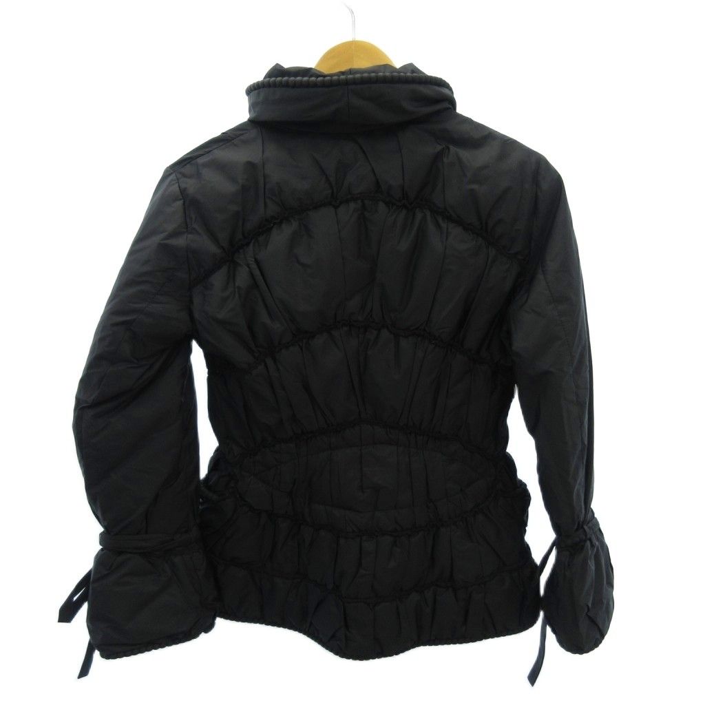 お*め様 ★ERMANNO SCERVINO ブラックダウンジャケットレディース エルマノシェルビーノ ERMANNO SCERVINO ダウンジャケット ジップ