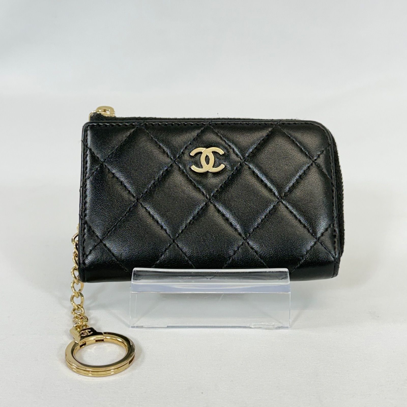 CHANEL シャネル　マトラッセ ラムスキン　キーケース　ココマーク 人気・美品】CHANEL シャネル ココマーク ラムスキン マトラッセ