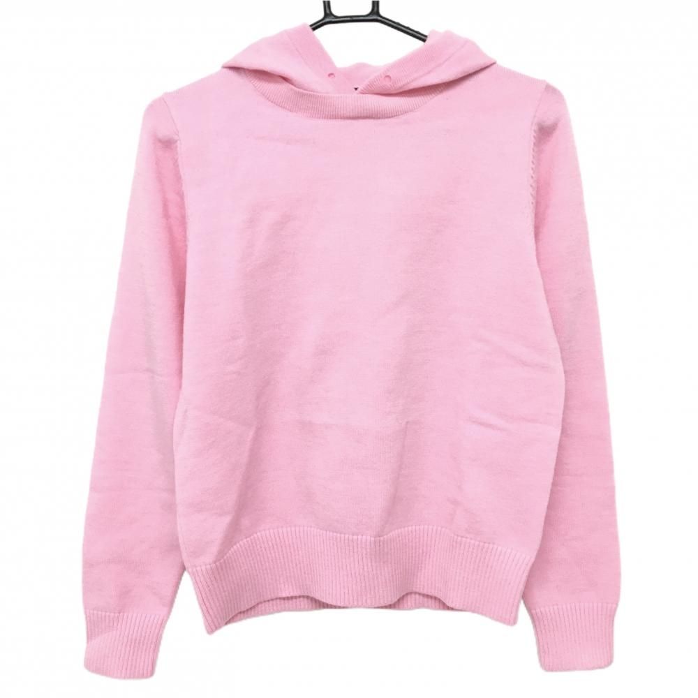 美品】ジーフォア フード付セーター ピンク ニット 韓国モデル フード