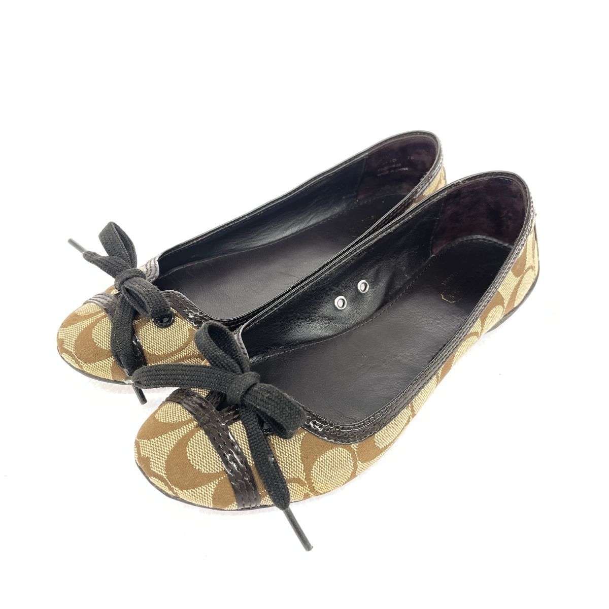 COACH コーチ フラットシューズ 表記サイズ:7B シグネチャー