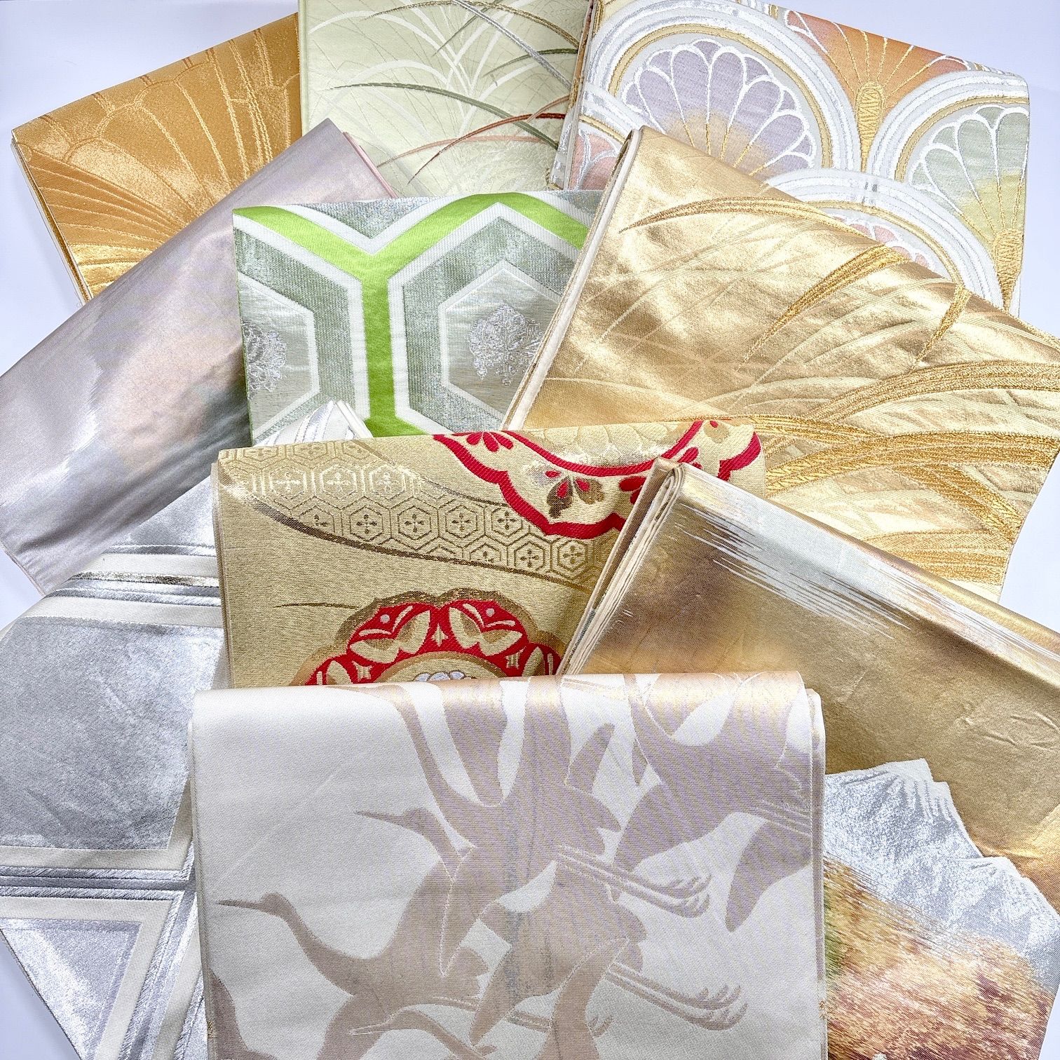 袋帯 10本 正絹 帯まとめ売り 同梱購入歓迎 リメイク用 着付け練習用