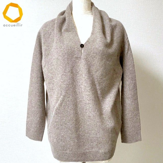 wnc パドカレ pasdecalais ニット・セーター 36 グレージュ アンゴラ混