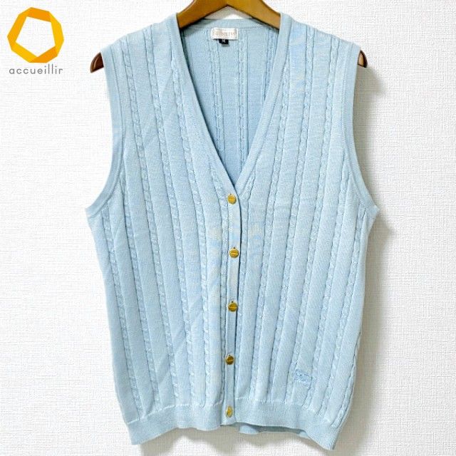 Burberry＊ニットベスト　Ｍ Burberry ブラックニットジッパーベストM