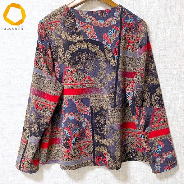 anc シセンドウ 詩仙堂 ヒトシタムラ ジャケット グレー 赤系 水色